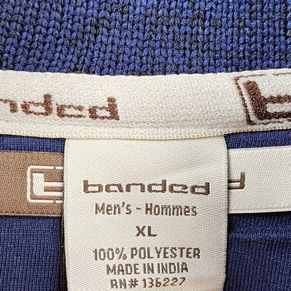 Banded Men's Heathered Fleece Quarter Zip Pullover - XL - Picture 5 of 7